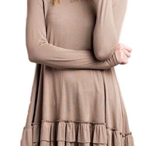 Easel Soft Knit Ruffle Hem Tunic A178